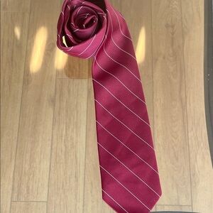 REMON D’URVILLE PARIS | Vintage Elegant Burgundy Striped Tie